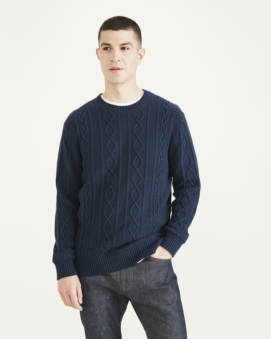 (image for) Sophisticated Cable Knit Sweater, Regular Fit